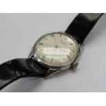 POLJOT: A steel cased gent's wristwatch with square pattern dial,