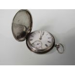 A 19th Century silver hunter pocket watch by J.W.