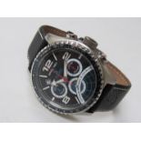 POLJOT: A steel cased manual winding chronograph wristwatch,