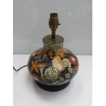 A Moorcroft Rockpool pattern lamp base,