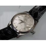 TUDOR: A steel cased Oyster Date gent's wristwatch wit silvered dial,