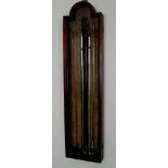 A rare mahogany cased multi tubed double barometer by Dominico Sala, London, door front,