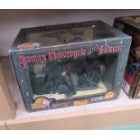 A 1:6 scale German motorcycle with side car, boxed, by The Ultimate Soldier,