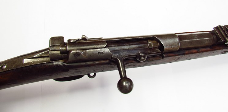 A German model 71/84 military rifle with various inspection stampings and regimental markings. - Image 2 of 7