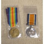 A WWI pair of medals to 51659 PTE. A.C. WHEELER W.