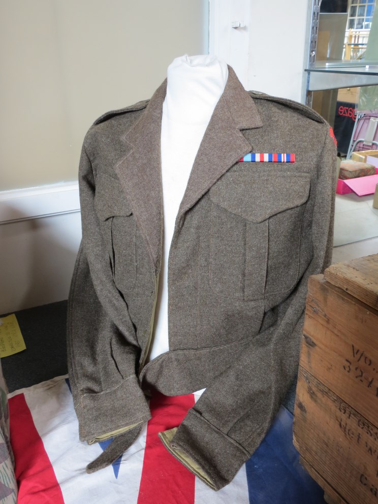 A WWII British Battledress blouse dated 1943,