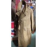 A WWII British dispatch rider's coat, dated 1944,