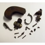 A quantity of flintlock boxlock pistol parts