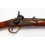 A mid 19th Century Enfield 1853 pattern percussion cavalry carbine, the lock marked "1857 Tower",
