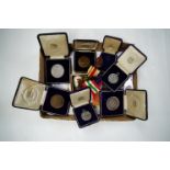 A group of five WWII medals with twelve military sporting medals to LIEUT. E.J.