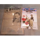 A Blackshirt British Union News free newspaper, a single volume "Blackshirts-on-sea",