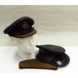 Two post-war British RAF peaked caps,