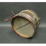 A 19th Century military drum, red,