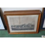 Three maple framed Napoleonic prints of naval scenes,