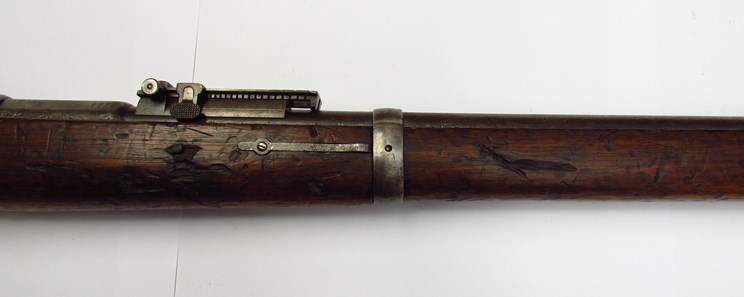 A German model 71/84 military rifle with various inspection stampings and regimental markings. - Image 6 of 7