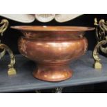 A Victorian copper jardiniere