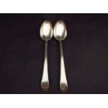 A George Smith pair of silver tablespoons, London 1777,