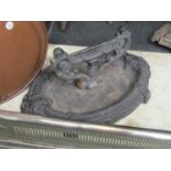 A Victorian cast iron boot scraper