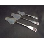 Three serving knives, all marked 800,