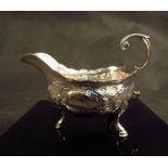 A William Skeen silver sauce boat,