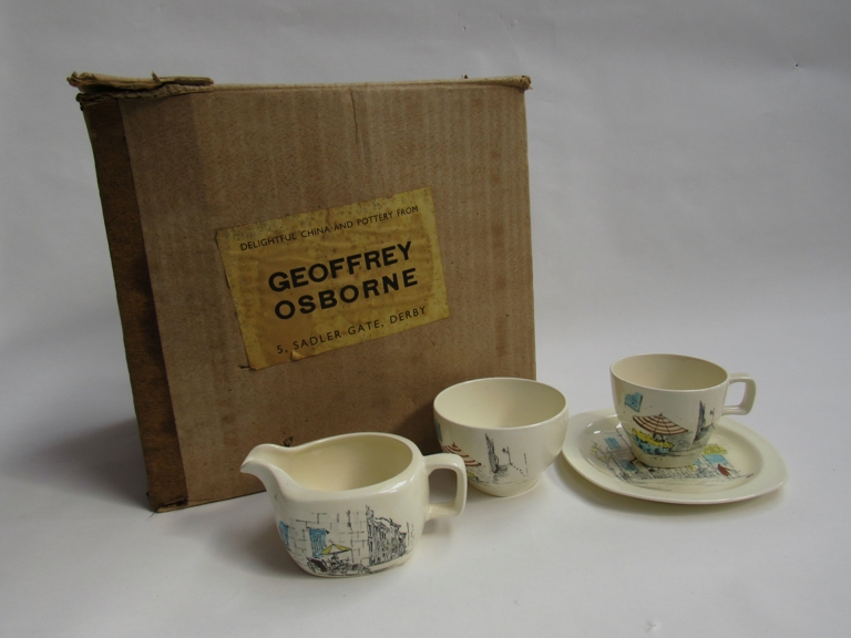 Midwinter Pottery - An original boxed set of Riviera pattern tableware designed by Sir Hugh Casson