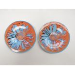 A pair of Rosenthal studio line plates designed by Andy Warhol with his Daisy design,