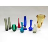 A collection of art glass including Czech, Swedish etc,