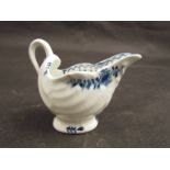 A Lowestoft butter boat, 6cm high,