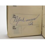 MUHAMMAD ALI; A signed diary.