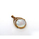 A mother of pearl swivel fob