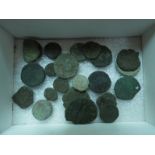 A collection of small Roman bronze coins circa 2nd - 4th A.