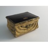 An 18th Century French tortoiseshell and gilt trinket box