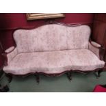 A 19th Century sofa with tapestry upholstery,