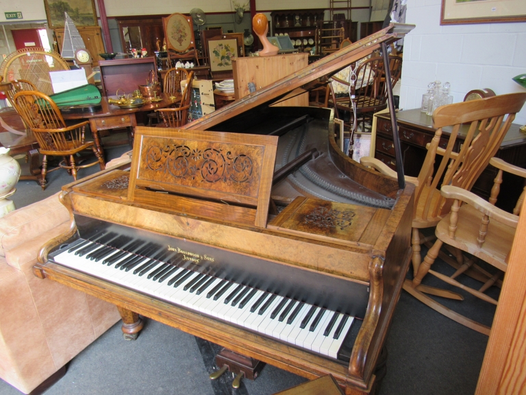 A walnut John Broadwood and Sons boudoir grand piano (7' x 4' 6") A to A, - Image 3 of 5