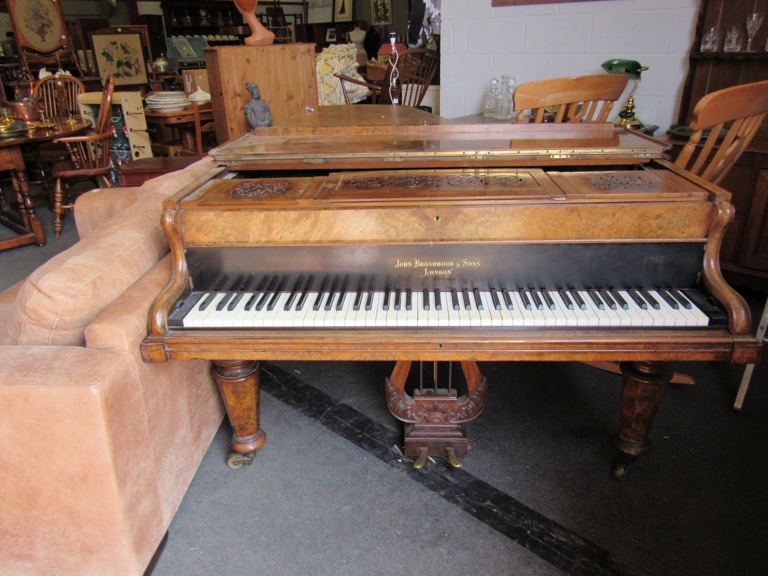 A walnut John Broadwood and Sons boudoir grand piano (7' x 4' 6") A to A, - Image 2 of 5