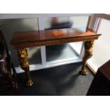 An 18th Century style burr walnut top pier table,