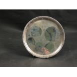 A William Hutton and Sons Ltd silver salver, gadrooned edge raised on three cabriole feet,