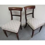 A pair of Victorian William IV dining chairs