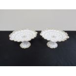 A pair of George Jones chrysanthemum pattern tazza ,