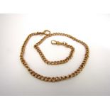 A 9ct gold watch chain