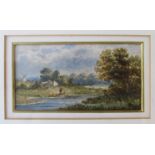 A pair of framed and glazed 19th Century watercolours attributed to Norwich School depicting