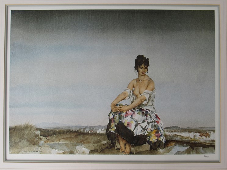 A framed and glazed limited edition print after William Russell Flint - Mademoiselle Sophie.