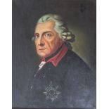 A late 18th/19th Century portrait of Navel Officier, oil on canvas,