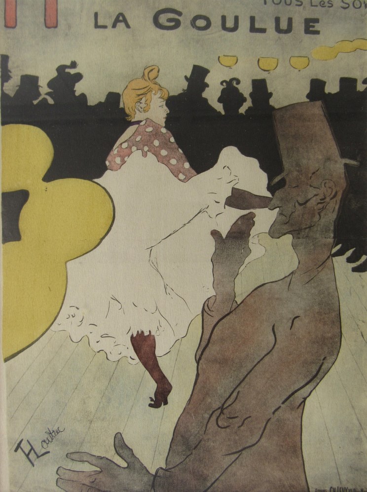 After Henri Lautrec - A framed and glazed print "La Goulue", 23.5cm x 17.