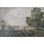 J. GOODWIN (XIX/XX) : A framed and glazed watercolour, landscape, Southampton Water, Hampshire