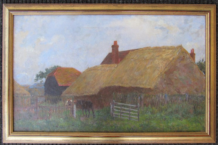 GEORGE HERBERT JUPP (1869-1942) A framed & glazed oil on canvas,