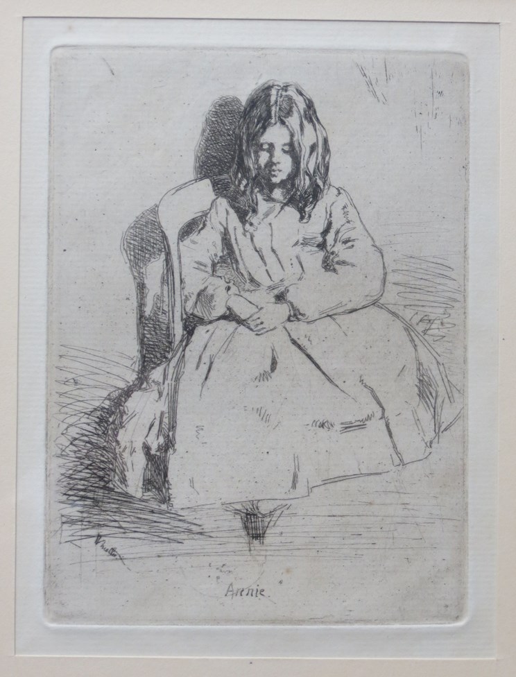 JAMES ABBOT MCNEILL WHISTLER (1834-1903) A framed and glazed etching entitled 'Annie'.