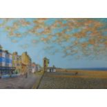 JAMIE ANDREWS (b.1962): A framed and glazed pastel on paper, 'Aldeburgh Beach'.