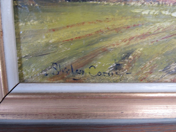 SHIRLEY CARNT (XX) A framed oil on board, - Bild 2 aus 2