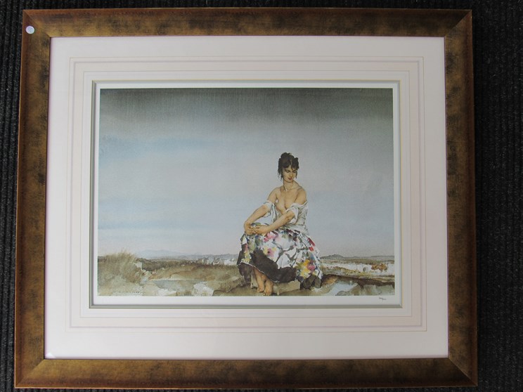A framed and glazed limited edition print after William Russell Flint - Mademoiselle Sophie. - Bild 2 aus 2
